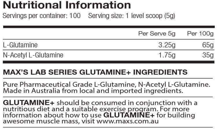 Glutamine+ by Maxs (Lab Series)